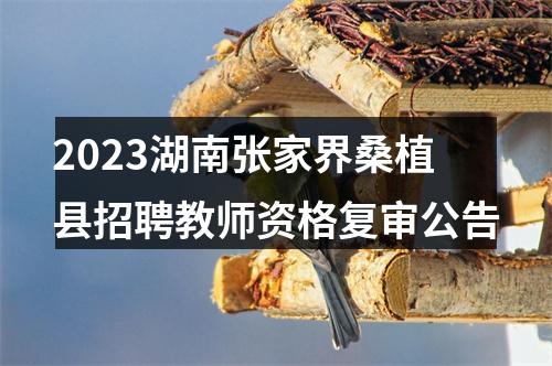 2023湖南张家界桑植县招聘教师资格复审公告 图片